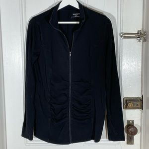 Motherhood Maternity Medium Black Zip-up Sweatshirt